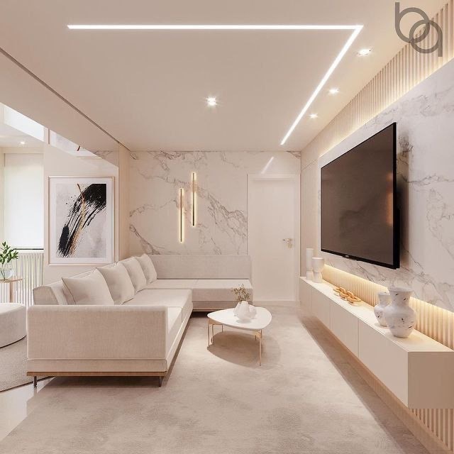 Marble TV Feature Wall